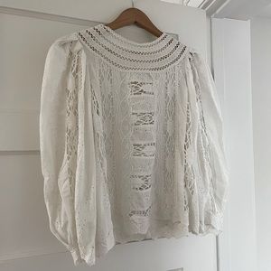 Sea New York cotton lace/eyelet long sleeve top, size 4